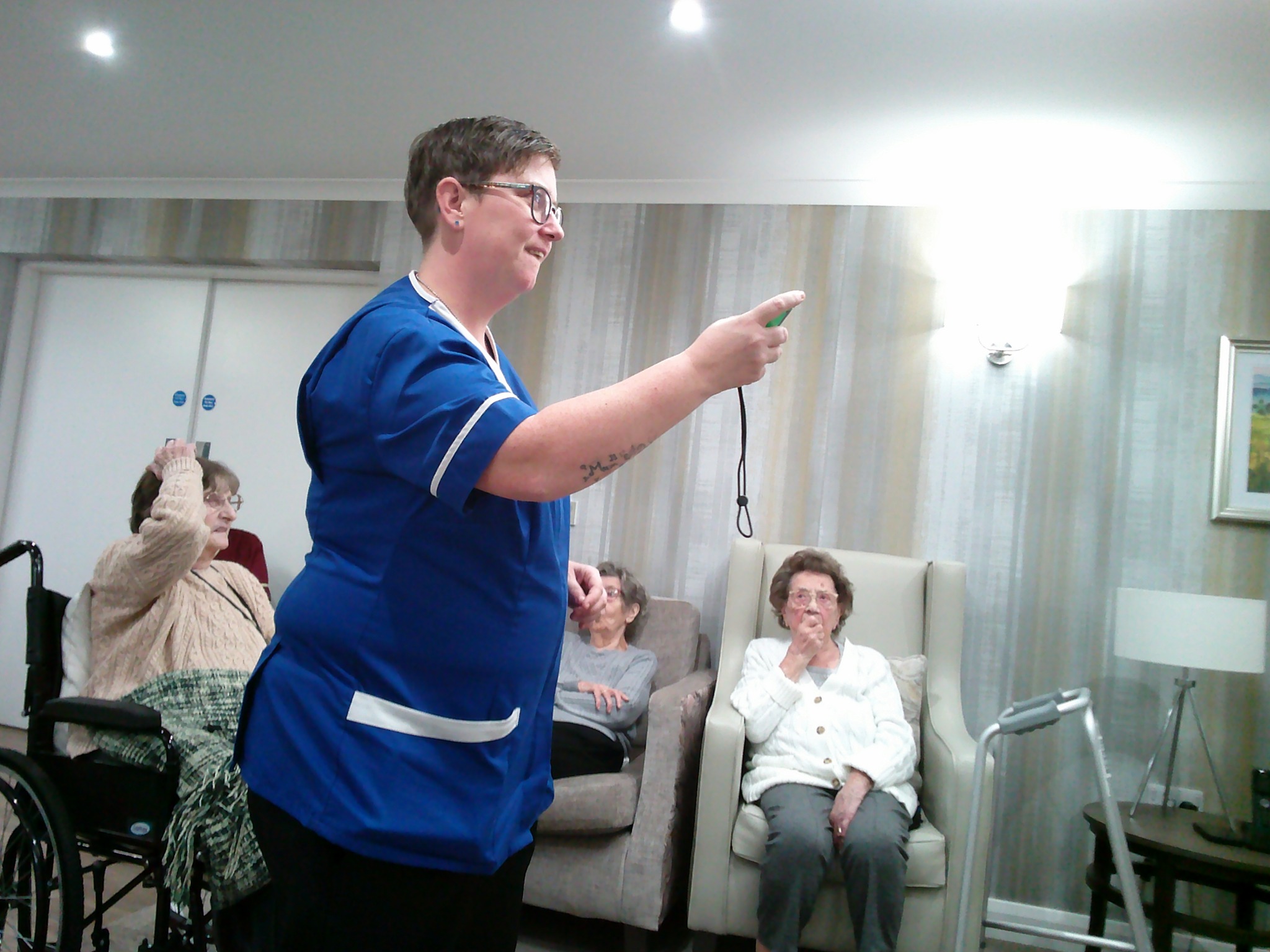 Virtual Bowling Thrills Residents and Staff at Brook Lodge